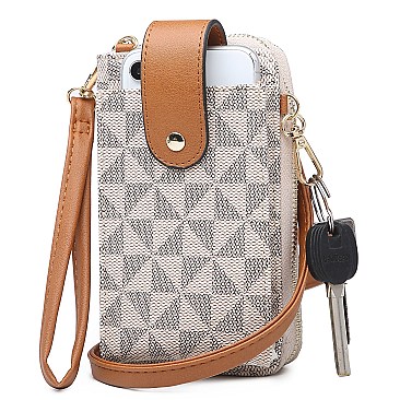 Monogram Crossbody Cell Phone Purse Wristlet