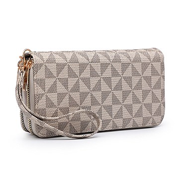 Zip Around Monogram Wallet Wristlet