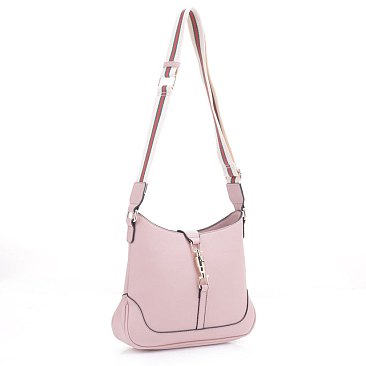 Hobo Satchel Crossbody Bag with Metal Hardware