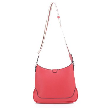 Hobo Satchel Crossbody Bag with Metal Hardware