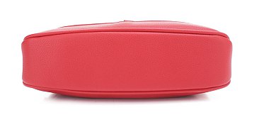 Hobo Satchel Crossbody Bag with Metal Hardware