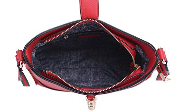 Hobo Satchel Crossbody Bag with Metal Hardware