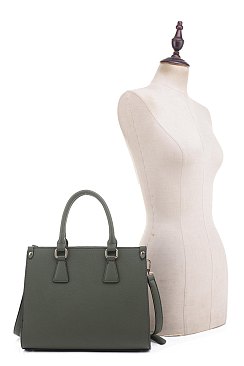 Tall Satchel with Shoulder Strap