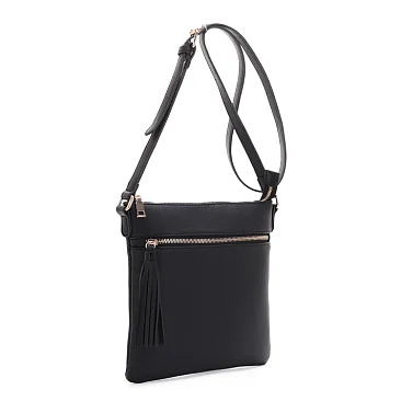 Multi Pocket Slim Zipper Crossbody