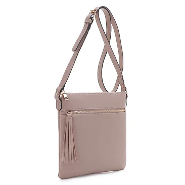 Multi Pocket Slim Zipper Crossbody