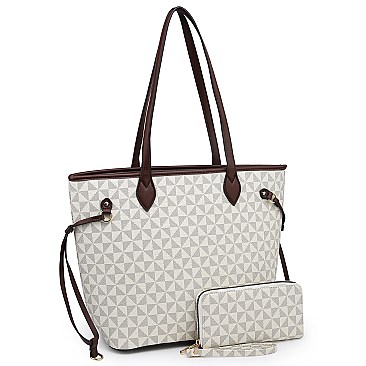 Monogram Shopper Tote Wallet SET