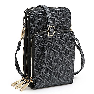 Fashion Monogram Cell Phone Purse Crossbody Bag