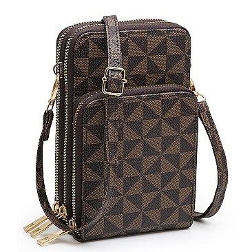 Fashion Monogram Cell Phone Purse Crossbody Bag