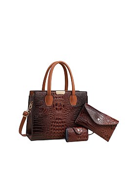 Croc Alligator 3-in-1 Satchel