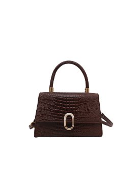 Croc Alligator Flap Satchel