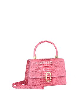 Croc Alligator Flap Satchel
