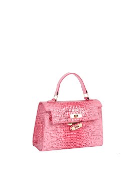 Croc Alligator Flap Satchel