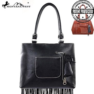 Fringe Western Floral Tooling Fetching Style Tote