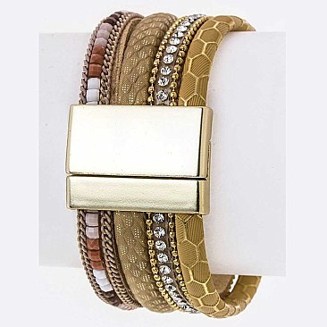 Mix Ornate Layer Bracelet LA-BR589