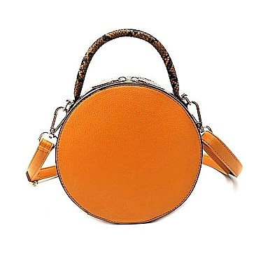 MODERN TWO TONE CIRCLE CROSSBODY BAG