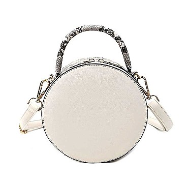 MODERN TWO TONE CIRCLE CROSSBODY BAG