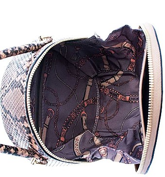 MODERN TWO TONE CIRCLE CROSSBODY BAG