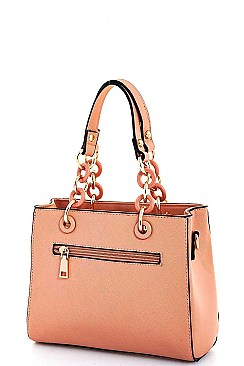 SQUARE SATCHEL WITH LONG STRAP