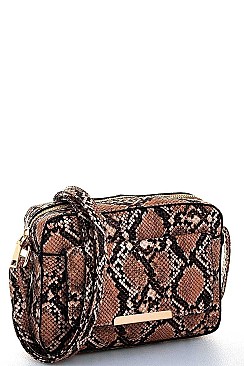 PYTHON SKIN CROSSBODY BAG