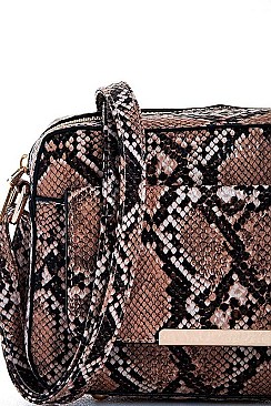 PYTHON SKIN CROSS BODY BAG