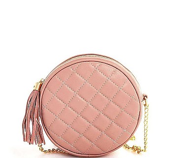 CIRCLE CROSSBODY WITH TASSEL ZIPPER