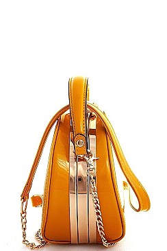 CIRCLE STRUCTURED CROSSBODY SHOULDER BAG