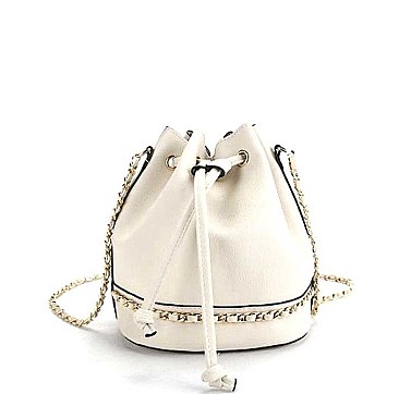 CHIC DRAWSTRING CHAIN CROSSBODY BAG