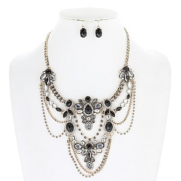 CLASSY LAYERED FASHION NECKLACE SET SLN0341