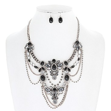 CLASSY LAYERED FASHION NECKLACE SET SLN0341