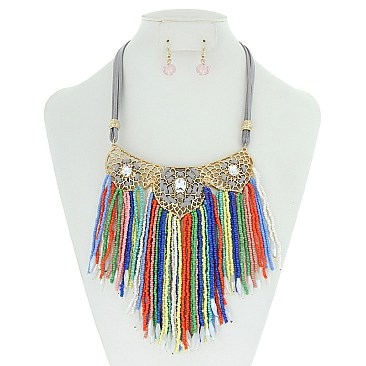 CHIC WIDE TASSELLED FASHION NK SET SLN0821
