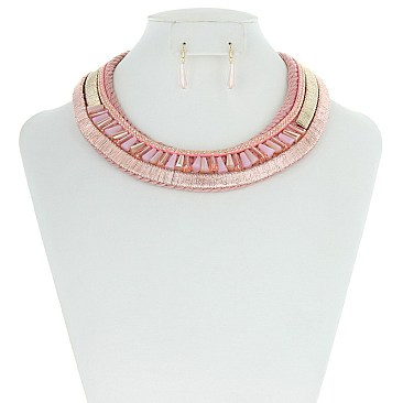 STYLISH LAYERED FASHION NECKLACE SET SLN0867
