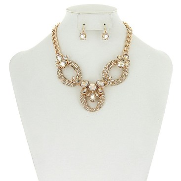 Elegant Style Linked Rhinestone Necklace SLN1144