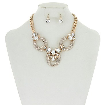 Elegant Style Linked Rhinestone Necklace SLN1144
