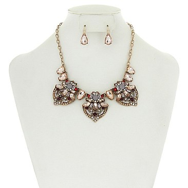 Stylish Rhinestone Fashion Necklace Set SLN1146