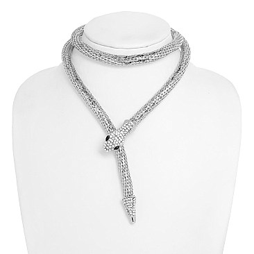 DOUBLE WRAPPED SNAKE NECKLACE SET