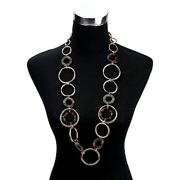 FASHIONABLE ACETATE CHAIN NECKLACE SLN1395