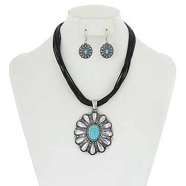 TRENDY WESTERN THEME NECKLACE SET SLN1398