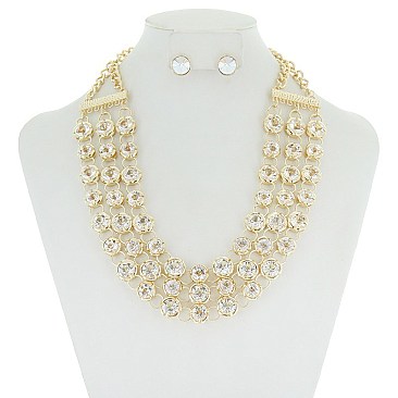 RHINESTONE NECKLACE SET SLN1499