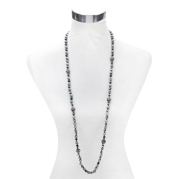 Trendy 8mm Brad 42in Natural Bead Necklace SLN1710