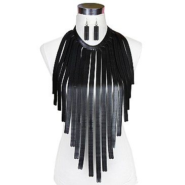 Fashionable Dangly Metal Chain Necklace SLN1749