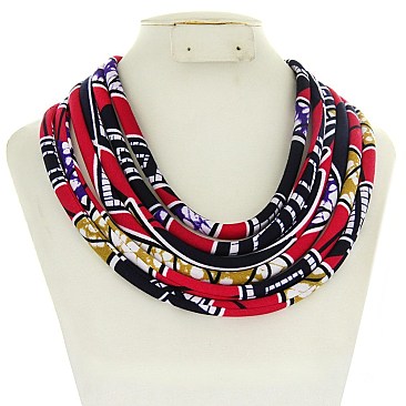 Trendy 6 Line Kente Pattern Necklace Set SLN1794