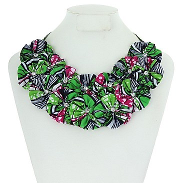 TRENDY KENTE PATTERN NECKLACE SLN1924