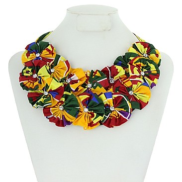 TRENDY KENTE PATTERN NECKLACE SLN1924