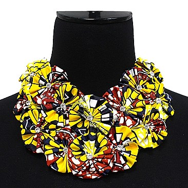 TRENDY KENTE PATTERN NECKLACE SLN1924