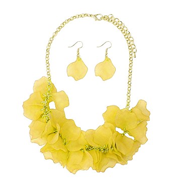 CHIC ACRYLIC FLOWER NECKLACE SET