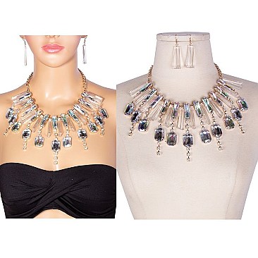 LRG STATEMENT FASHION NECKLACE SET