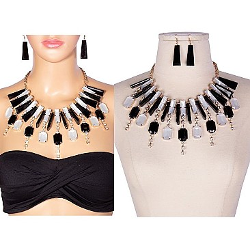 LRG STATEMENT FASHION NECKLACE SET