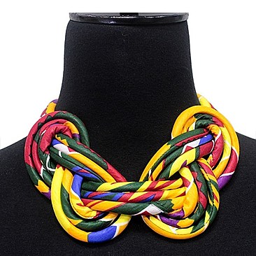 KENTE THEME TWIST FASHION NECKLACE