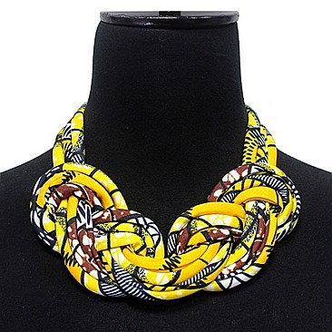 KENTE THEME TWIST FASHION NECKLACE