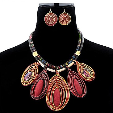 5-DROP ETHNIC INSPIRED NECKLACE SET